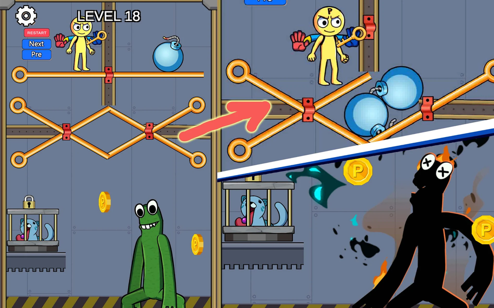 Grabpack Blue Rainbow Friends - Gameplay image of android game