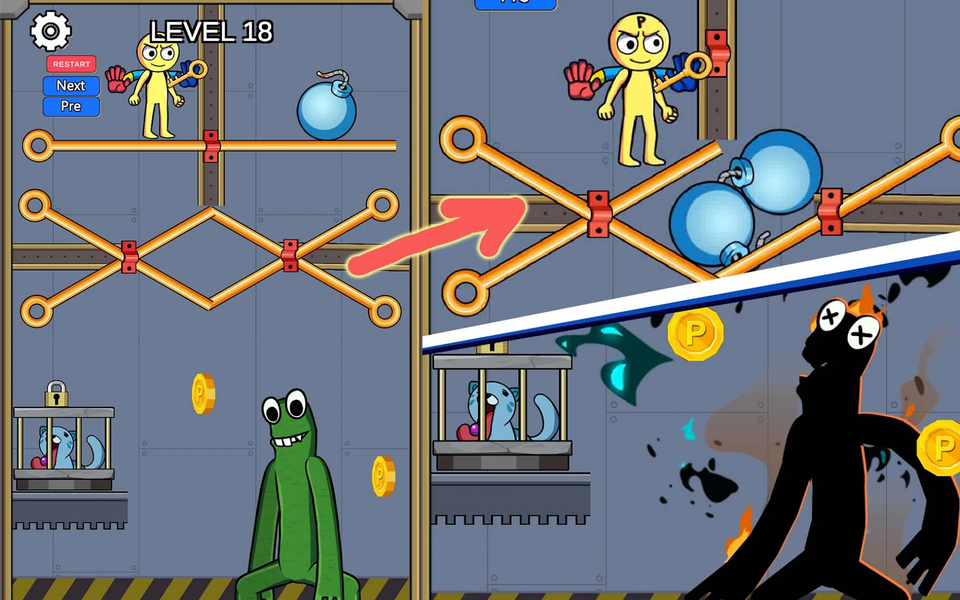 Grabpack Blue Rainbow Friends - Gameplay image of android game