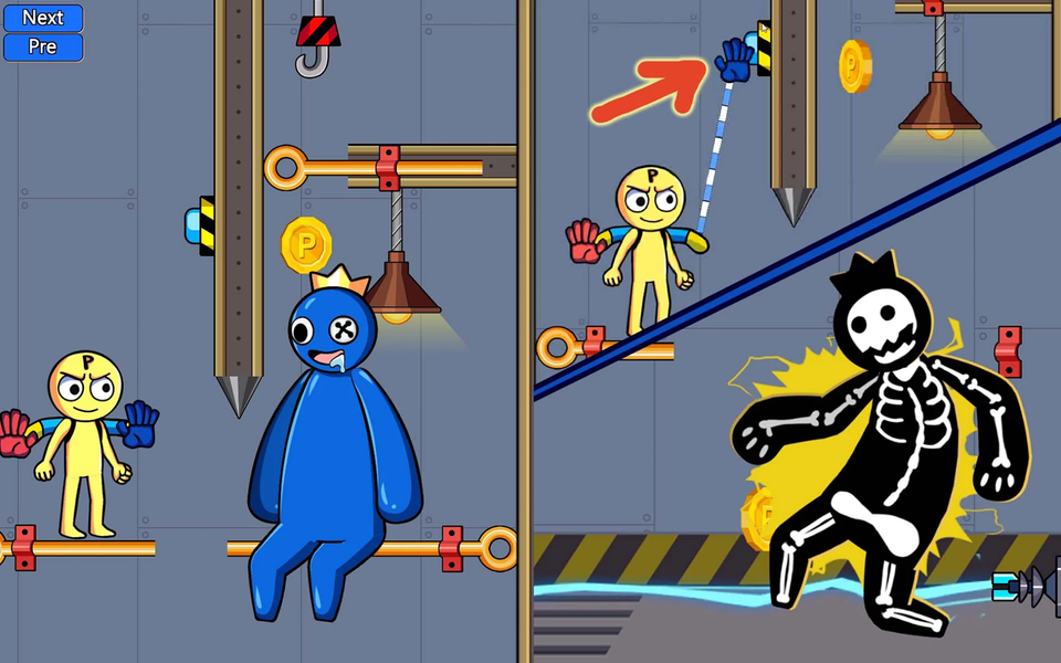 Grabpack Blue Rainbow Friends - Gameplay image of android game