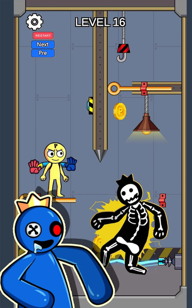 Grabpack Blue Rainbow Friends - Gameplay image of android game