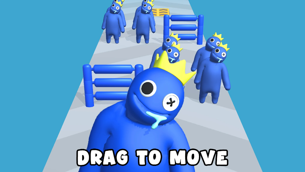 Blue Run And Merge Friends - Gameplay image of android game