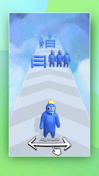 Blue Run And Merge Friends - Gameplay image of android game