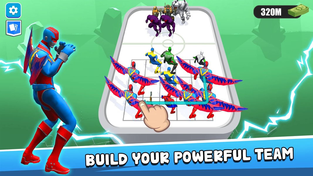 Merge Master: Superhero Fight - Gameplay image of android game