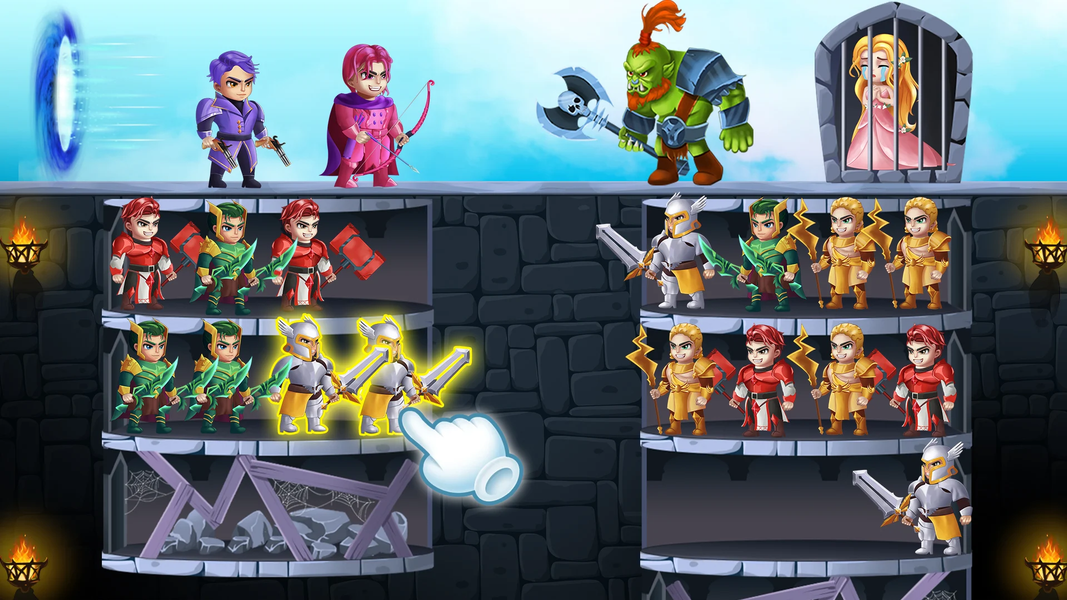 Hero Rescue: Sorting Puzzle - Gameplay image of android game