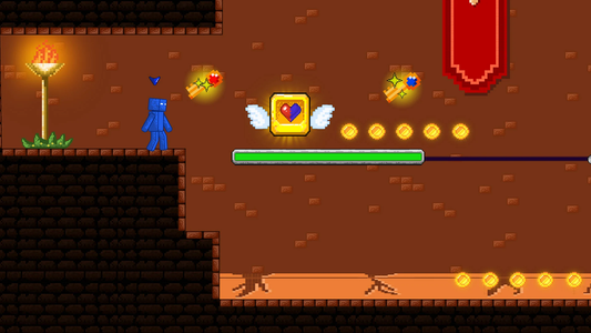 Red Stickman vs Blue Craftman - Gameplay image of android game