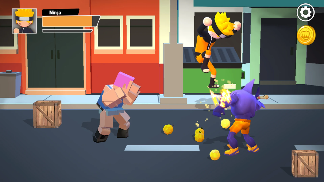 Stickman vs Craftman Fight - Gameplay image of android game
