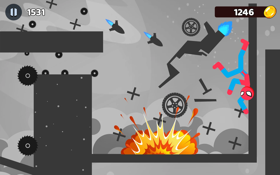 Stick Ragdoll Turbo Dismount - Gameplay image of android game