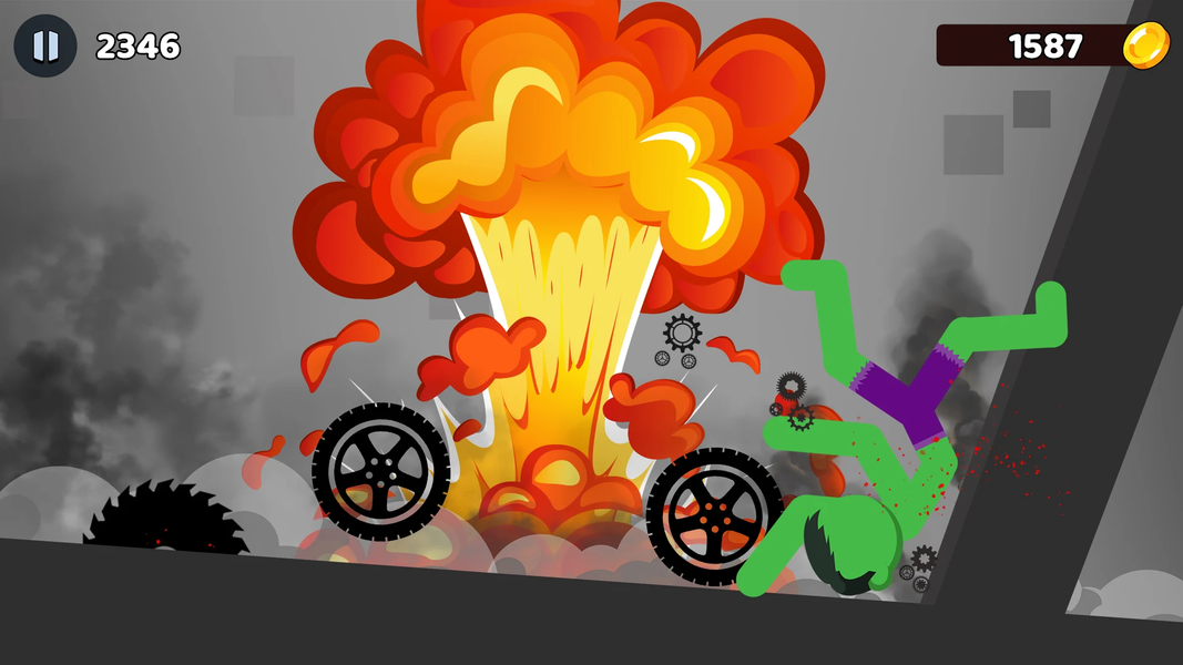 Stick Ragdoll Turbo Dismount - Gameplay image of android game