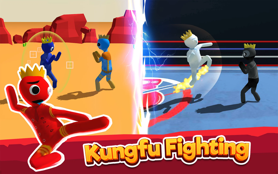 Rainbow Friends Kungfu Attack - Gameplay image of android game