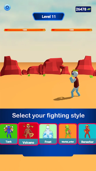 Rainbow Friends Kungfu Attack - Gameplay image of android game
