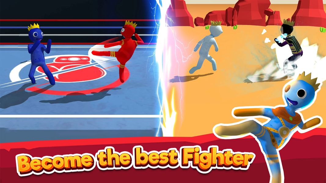 Rainbow Friends Kungfu Attack - Gameplay image of android game