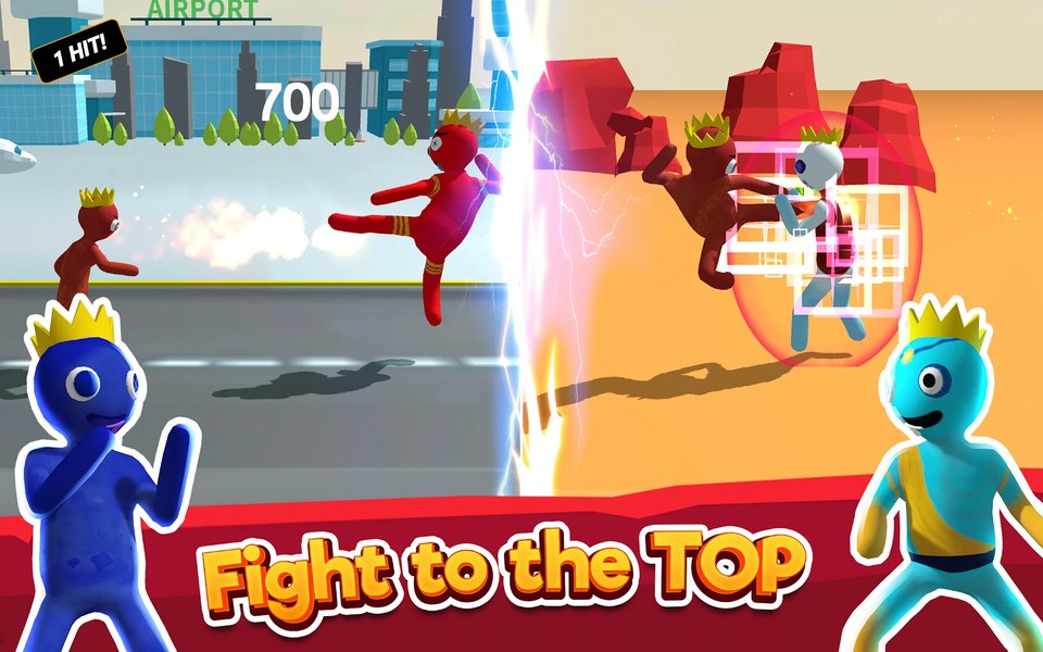 Rainbow Friends Kungfu Attack - Gameplay image of android game