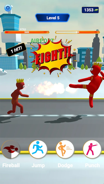 Rainbow Friends Kungfu Attack - Gameplay image of android game