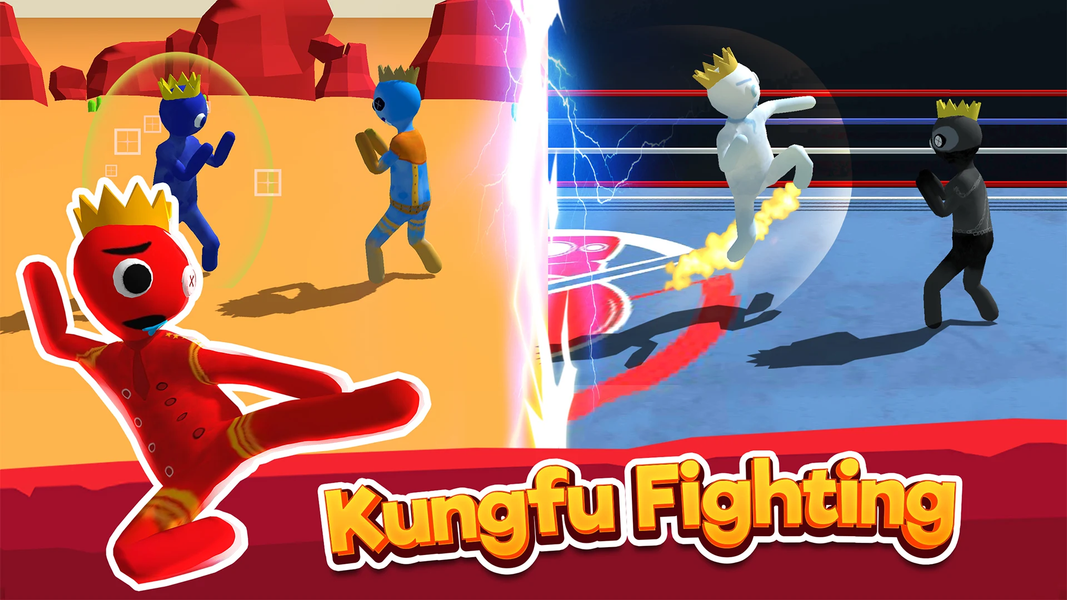 Rainbow Friends Kungfu Attack - Gameplay image of android game