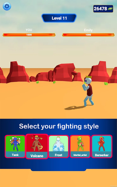 Rainbow Friends Kungfu Attack - Gameplay image of android game