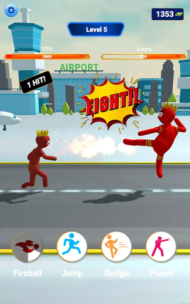 Rainbow Friends Kungfu Attack - Gameplay image of android game