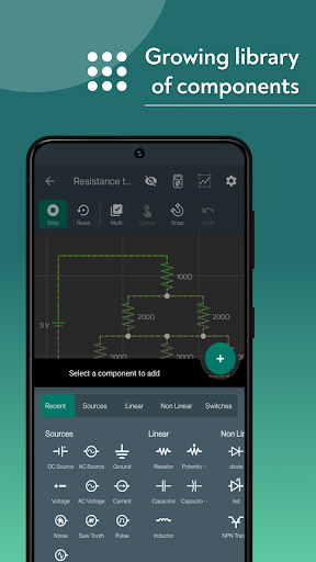 VoltSim - circuit simulator - Image screenshot of android app