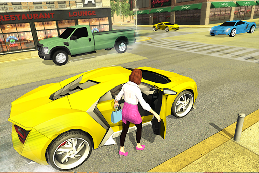 NYC taxi Lamborghini simulator: taxi driving games - Gameplay image of android game