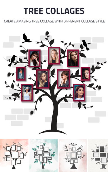 Family Photo Frame - Tree Grid - عکس برنامه موبایلی اندروید
