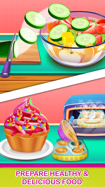 School lunchbox food recipe - Gameplay image of android game