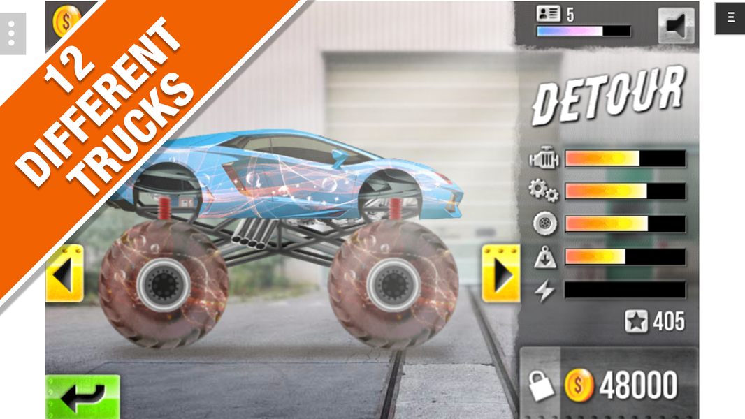 Racing Monster Trucks - Gameplay image of android game