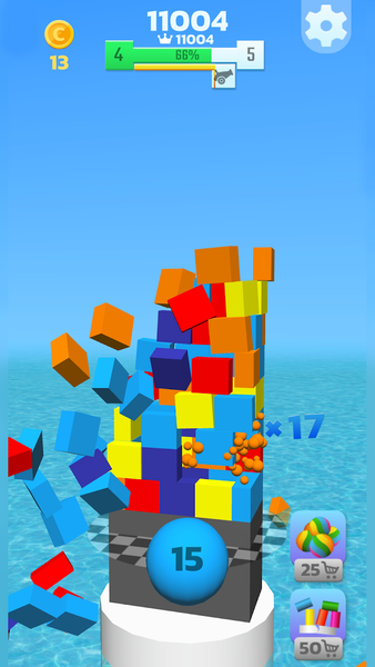 Tower Crash 3D - Gameplay image of android game