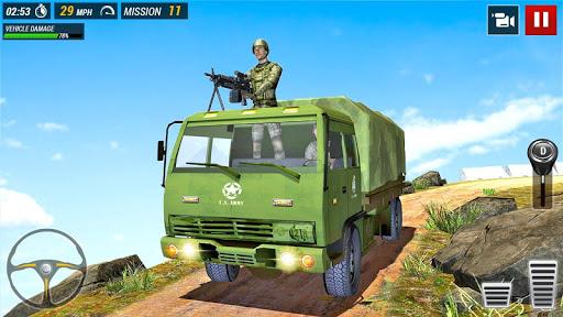 Offroad Army Truck Driving Game - Gameplay image of android game