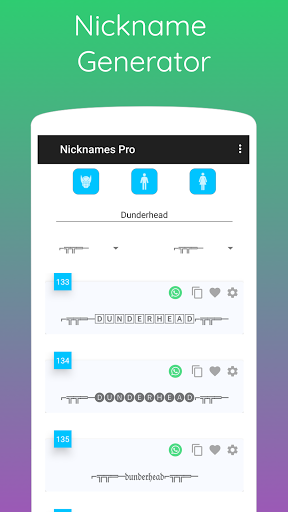 Nickname Generator & Symbols - Image screenshot of android app