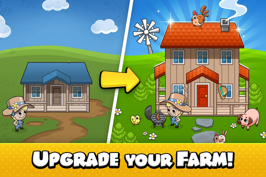 Idle Farm Tycoon - Merge Crops - Gameplay image of android game