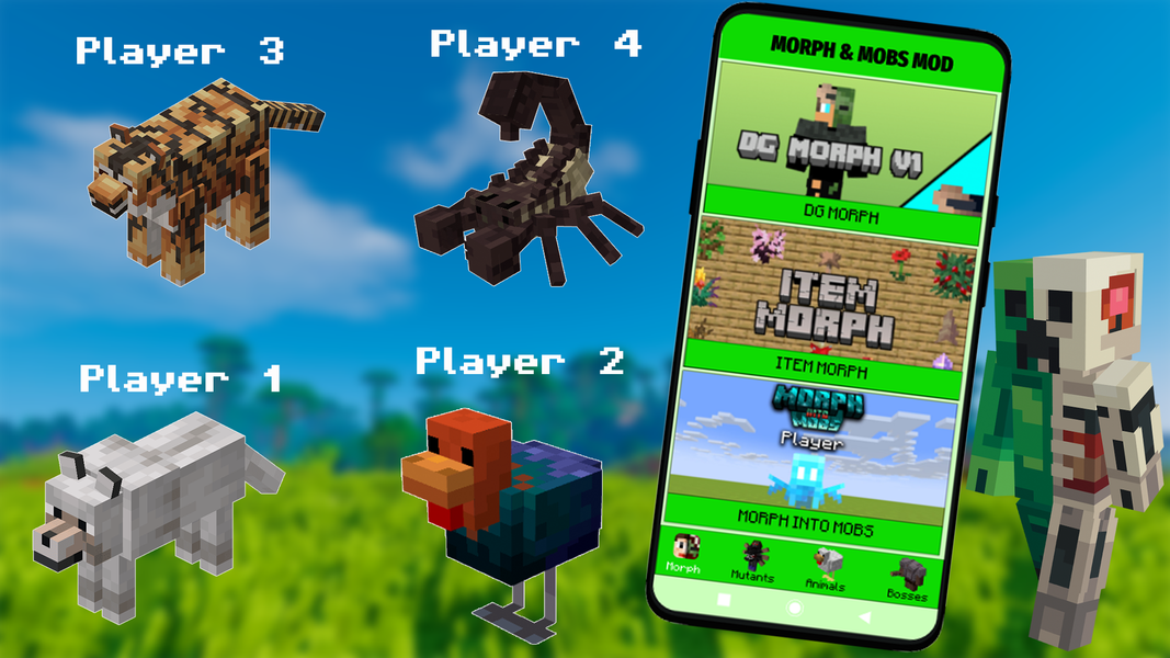 Morph & Mobs Mod For Minecraft - Image screenshot of android app
