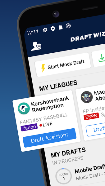 Fantasy Baseball Draft Wizard - عکس برنامه موبایلی اندروید