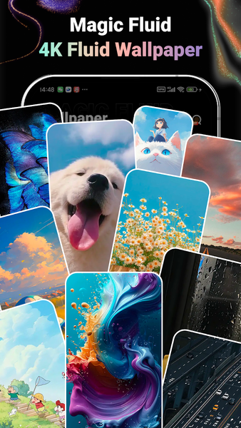 4K Magic Fluid Wallpaper - Image screenshot of android app