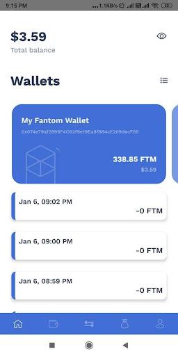 Fantom Wallet (discontinued) - Image screenshot of android app