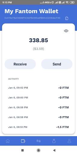 Fantom Wallet (discontinued) - Image screenshot of android app