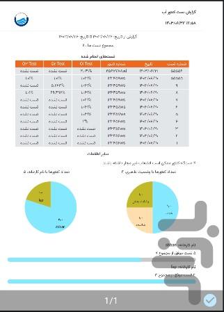 تست كنتور آب - عکس برنامه موبایلی اندروید