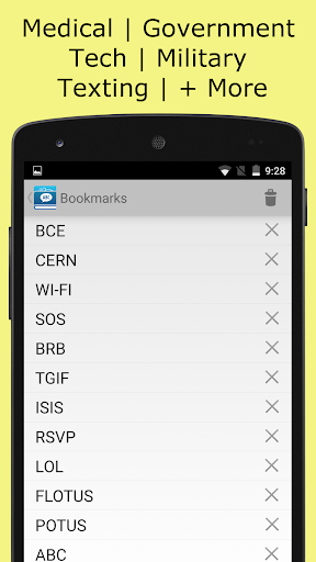 Acronyms and Abbreviations - Image screenshot of android app