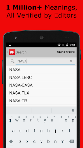Acronym Finder - عکس برنامه موبایلی اندروید