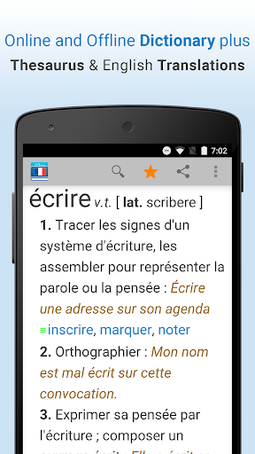French Dictionary & Thesaurus - Image screenshot of android app