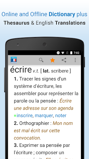 French Dictionary & Thesaurus - عکس برنامه موبایلی اندروید