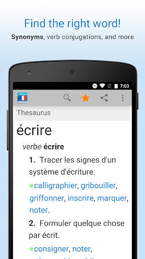 French Dictionary & Thesaurus - عکس برنامه موبایلی اندروید