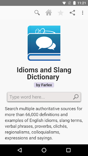 Idioms and Slang Dictionary - عکس برنامه موبایلی اندروید