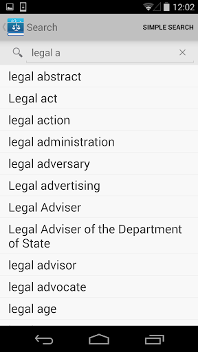 Legal Dictionary by Farlex - عکس برنامه موبایلی اندروید