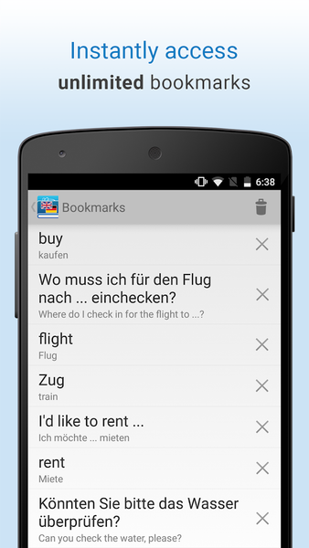 English-German Translation - عکس برنامه موبایلی اندروید