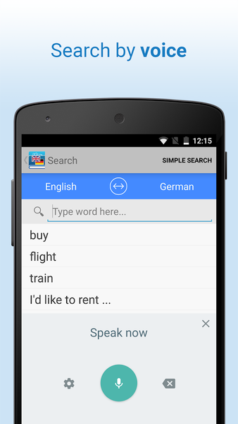 English-German Translation - Image screenshot of android app