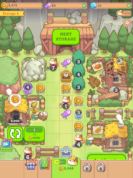 Farmer Cat: Idle Merger Tycoon - عکس بازی موبایلی اندروید