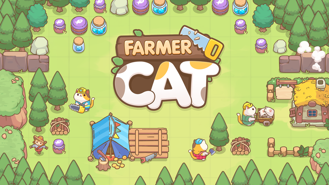 Farmer Cat: Idle Merger Tycoon - عکس بازی موبایلی اندروید
