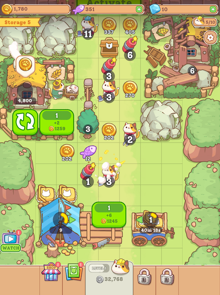 Farmer Cat: Idle Merger Tycoon - عکس بازی موبایلی اندروید