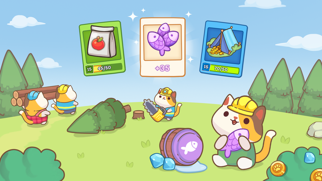 Farmer Cat: Idle Merger Tycoon - عکس بازی موبایلی اندروید