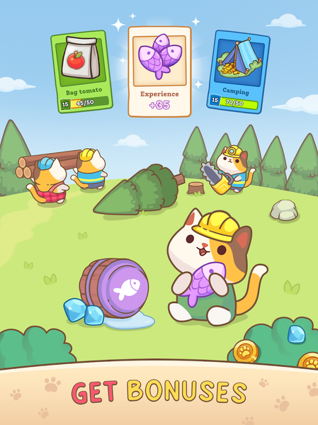 Farmer Cat: Idle Merger Tycoon - عکس بازی موبایلی اندروید