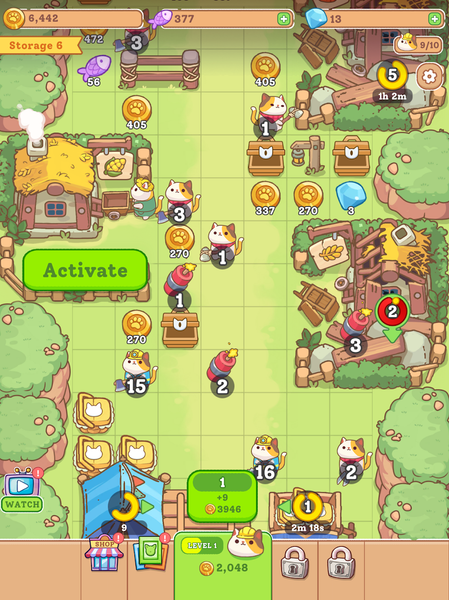Farmer Cat: Idle Merger Tycoon - عکس بازی موبایلی اندروید